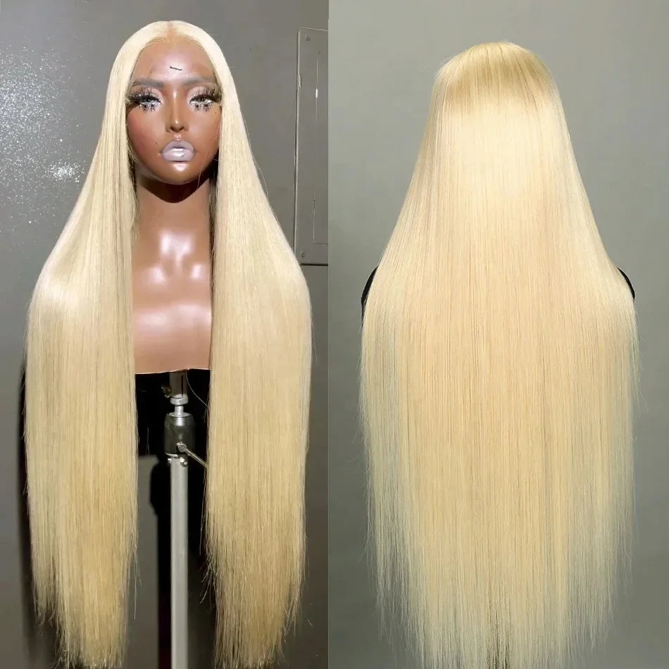 613 Glueless Wig Human Hair Ready to Wear Straight 7x5 Pre Cut Lace Bleached Knots 13x4 Glueless Lace Front Wig for Women