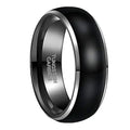 OAHLAN 8mm Mens Ring Black Polished Tungsten Carbide Rings Wedding Engagement Bands Women Couple Ring Jewelry Dropshipping