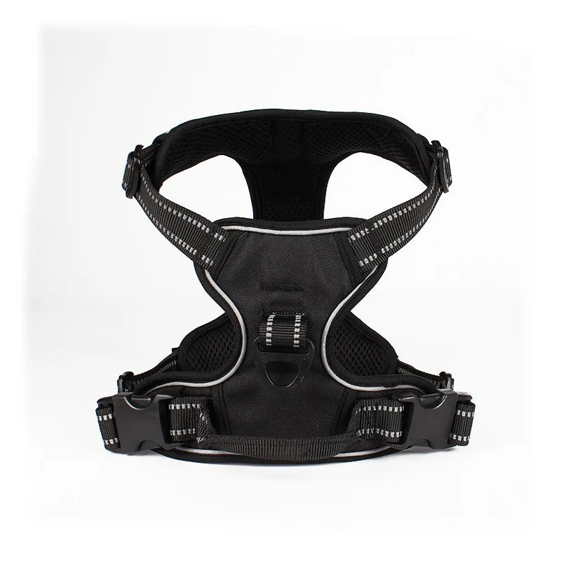 Hot Sale Reflective Adjustable Soft Padded Pet Vest Service Pet Dog Harness With Easy Control Handle