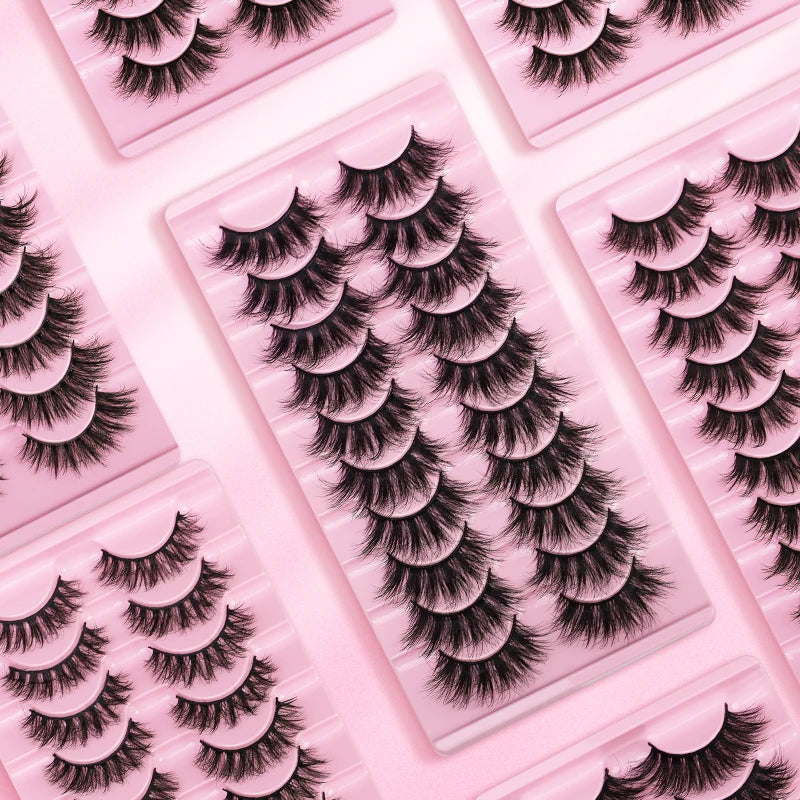 10 Pair 5d 3d Mink Lashes Roll Russian Strip Eyelashes 25mm Free Mink Lashes 22mm Mink Eyelash