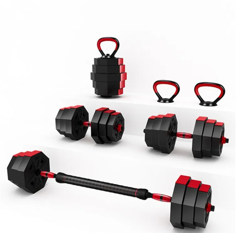 Multifunctional Cement Dumbbell Set 20kg Modern Workout Equipment Home Weight Training Dumbbell Kettlebell Barbell Kit 20 kg