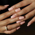 Wholesale Medium Square Nude Solid Design Short Middle Length Custom Colors Press on Nails