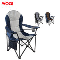 WOQI  Lightweight Portable Beach Picnic Seat Fishing Iron Folding Outdoor Camping Chair with Armrest