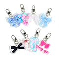 Wholesale UV Printed Rainbow Anime Acrylic Keychain Charms Custom Logo Cartoon Cute Design Custom Metal Key Ring
