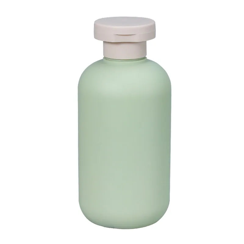 New Arrival 200ml 260ml 300ml 400ml 500ml Cosmetic Packaging Container Avocado Green Plastic Lotion Bottle With Flip Top Cap