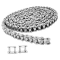 ANSI #50SS 10A Stainless Steel Roller Chains 10 Feet 2 Master Links for Industrial Conveyor System Elevator Lifts Agricultural