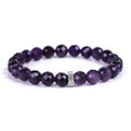 Wholesale  Charm 8mm Natural Faceted Amethyst Bracelet for Women Men