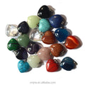 Natural Crystal Ore Pendant Diy Hand-Carved Love Heart-Shaped Original Stone Peach Heart Necklace Ins Cross-Border Accessories