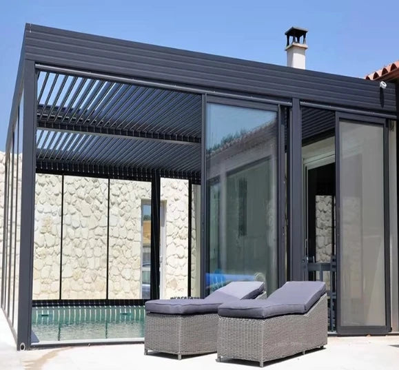 Wholesale Bioclimatic Gazebo Awning Garden Aluminum Louver Gazebo Pergola Canopy