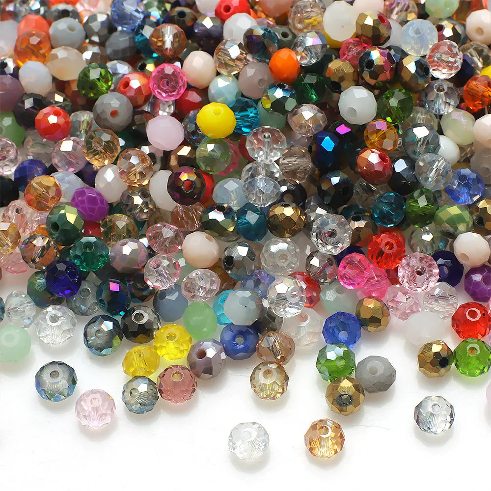 DS Factory Wholesale Mixed Colors Glass Crystal Rondelle Beads for Jewelry Making