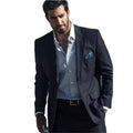 2025 New Black Casual Handsome Men Suits 2 Pieces(Jacket+Pants) Latest Costume Homme Mariage for Groom Wedding Tuxedo Suits Coat