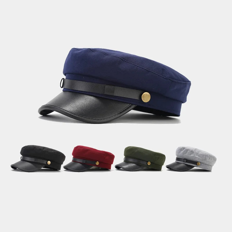Autumn New Outdoor Casual Retro Custom Captains Hats Men Women Street Fashion Flat Sailor Captain Hat