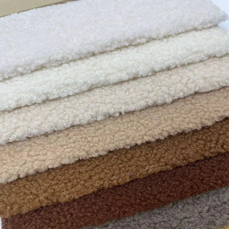 Hot Sale 100% Polyester Knitted Fleece Fabric Breathable Heavyweight for Winter Sofa Home Textile