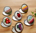 Embroidery Kits Cross Stitch Mirror Sets for Starter Embroidery Mirror Set Handmade Makeup Mirror Needlework Kit