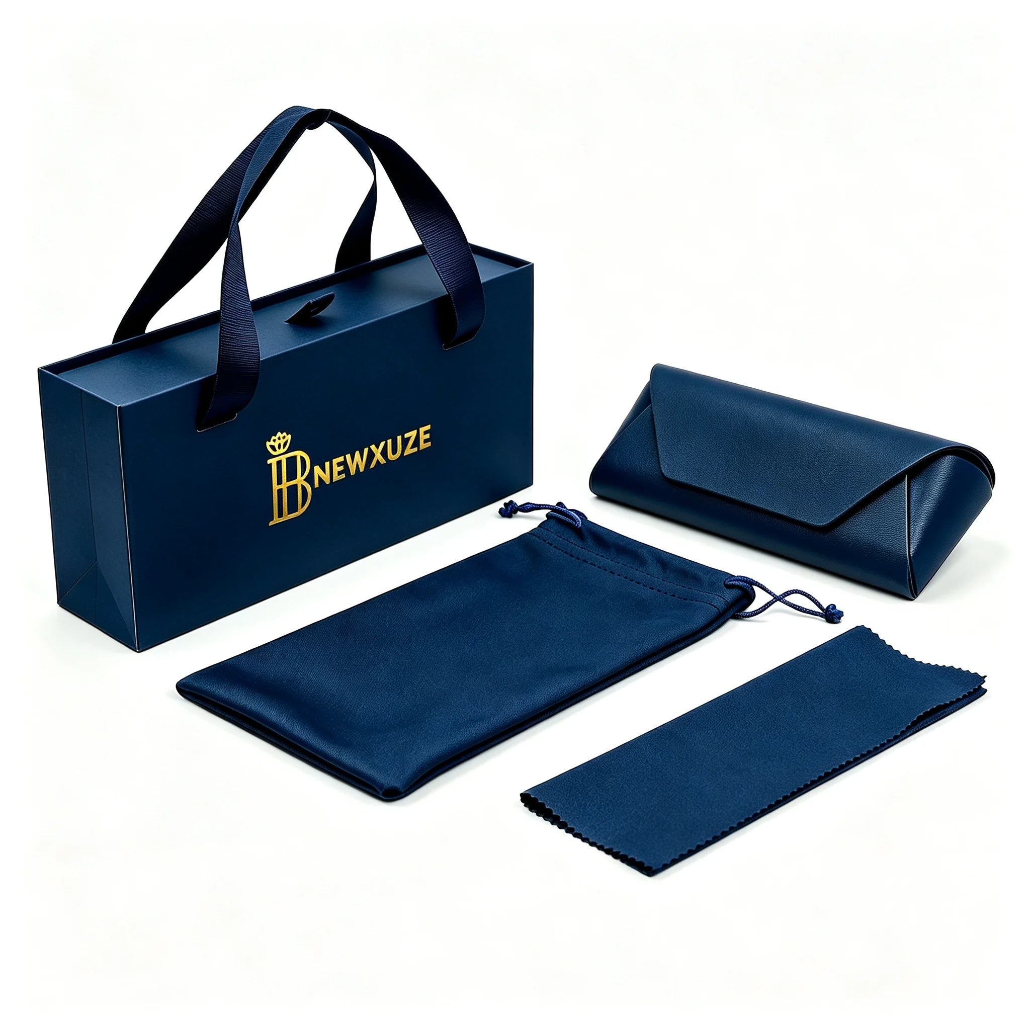 Custom Logo Hard PU Leather Spectacles Box Sunglasses Case with Lens Cases and Eyeglasses Packaging Set