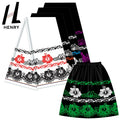Henry Micronesia Skirt for Girl Woman Dress Black Soft Polyester Lady Fabrics for Garment Print Breathable