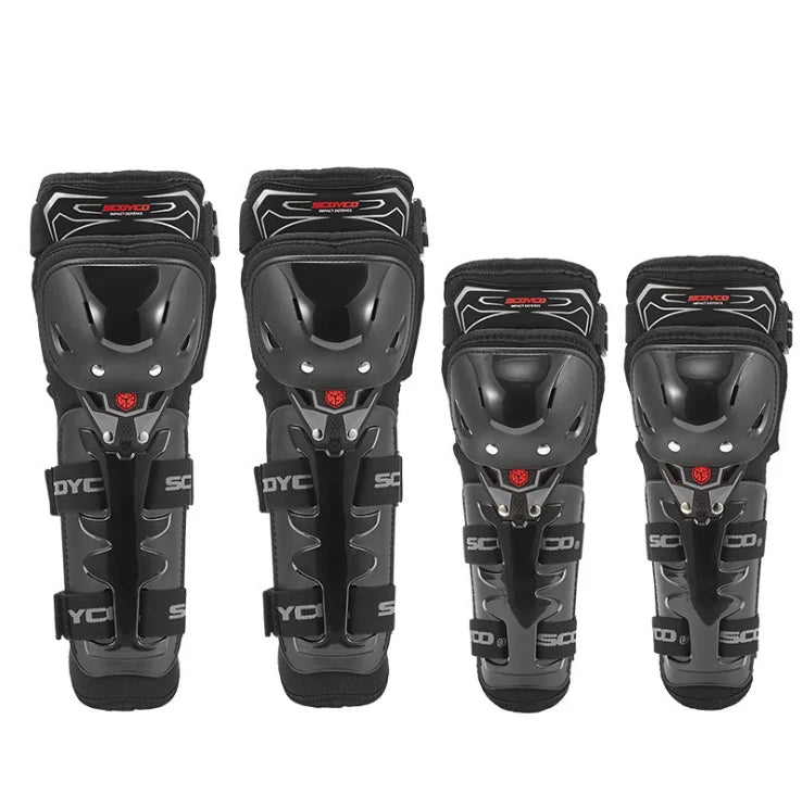 High Quality Scoyco Motorcycle Elbow Knee Pads PP Shell+EVA Material Thick Professional Protection Breathable Adjustable for