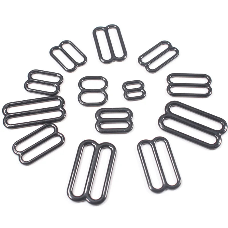 Underwear Accessories Bra Slider Manufacturer Custom Metal Swimwear Nylon Coated Slider and Hook