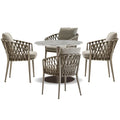 Leisure Rattan Outdoor Dining Table and Chair Tea Table Outdoor Courtyard Cafe Rattan Chair Furniture Garden Terrace Balcony