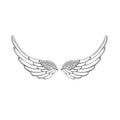 Brilliant Cut Pave Set Cubic Zircon Delicate Dainty Wing Earrings Daily Wear Earrings 925 Sterling Silver Angel Wing Earrings