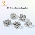 Free Sample CZ Stones Source Factory Wholesale White 5A Round Oval Pear Loose Zircon Stone Cubic Zirconia Loose Gemstone