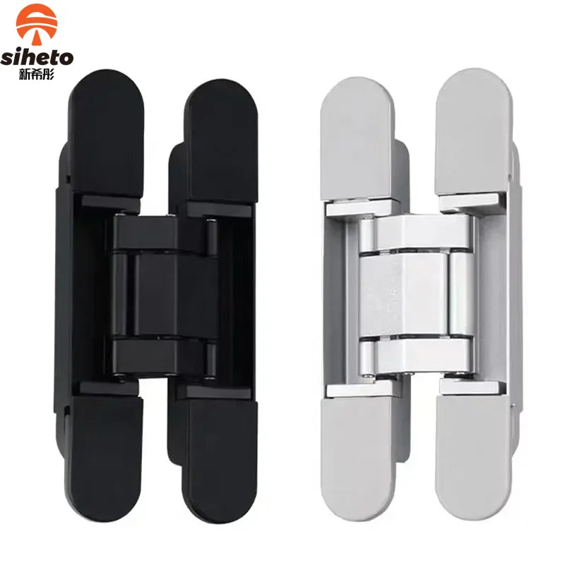 Internal Wooden Door 3D Invisible Zinc Alloy Room Door Adjustable Concealed Heavy Duty 180 Degree Door Hinge