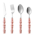Ceramic Handle Cutlery Set Spoon Knife Fork Silverware Stainless Steel Flatware Set for Wedding