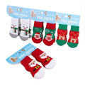 Hot Sale Pet Socks Christmas Socks Elderly Moose Snowman Non-slip Footwear Teddy Bichon Frise Anti-dirt Small Dogs