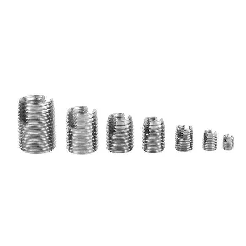 Ensat 302 Self Tapping Slotted Thin M6 Cutting Inserts 300SUS/Steel Yellow Galvanized