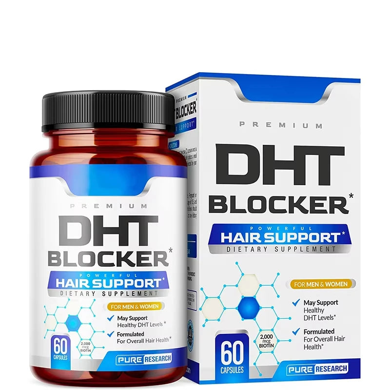 OEM DHT Blocker Capsules Hair Growth DHT Blocker Pills Saw Palmetto DHT Blocker Supplement Supports Healthy Thick Strong Hair
