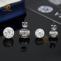 2026 18K Gold Plated Trendy 925 Sterling Silver Moissanite Stud Earrings 1ct 2ct Lab Created Diamond Cut Perfect Wedding Gift