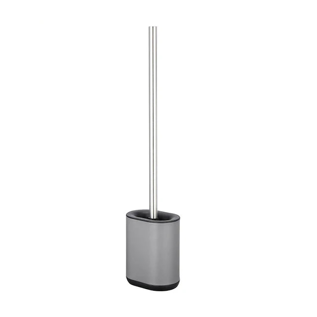 Toilet Brush Holder Custom Grey Metal Holder Toilet Brush Bowl Stainless Steel Handle Toilet Cleaner Brush