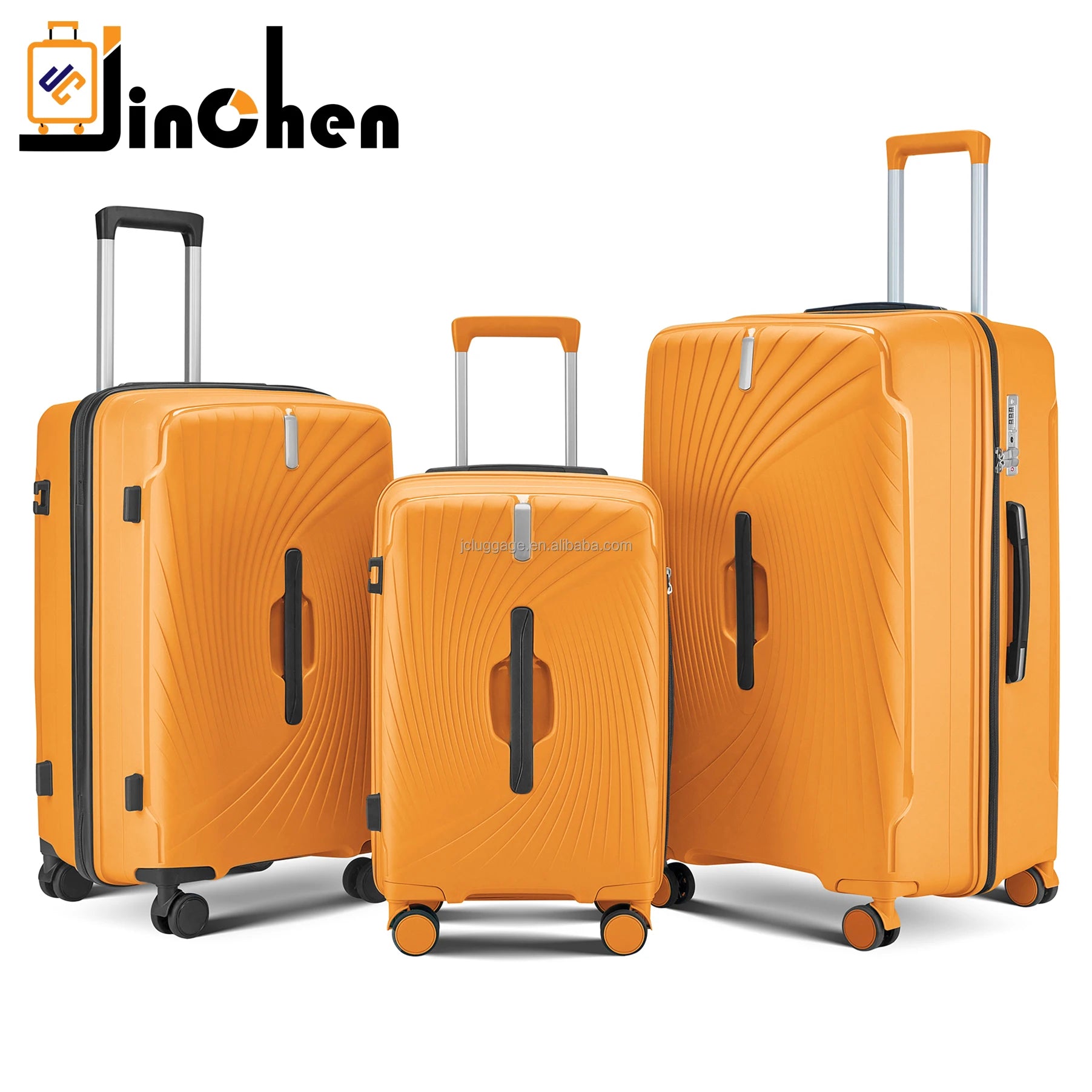 Travel Luggage Bag 3 Pieces Trolley Luggage Set Suitcase Factory Colorful PP Material Hard case Luggage Bags