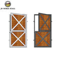 Boxes for Horse Design Stable Door Prefabricated Steel Horse Equine Products Dutch Door Window with Brass Ball