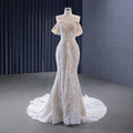 Jancember 231073 Vintage Detachable Off Shoulder Appliques Mermaid Wedding Dresses