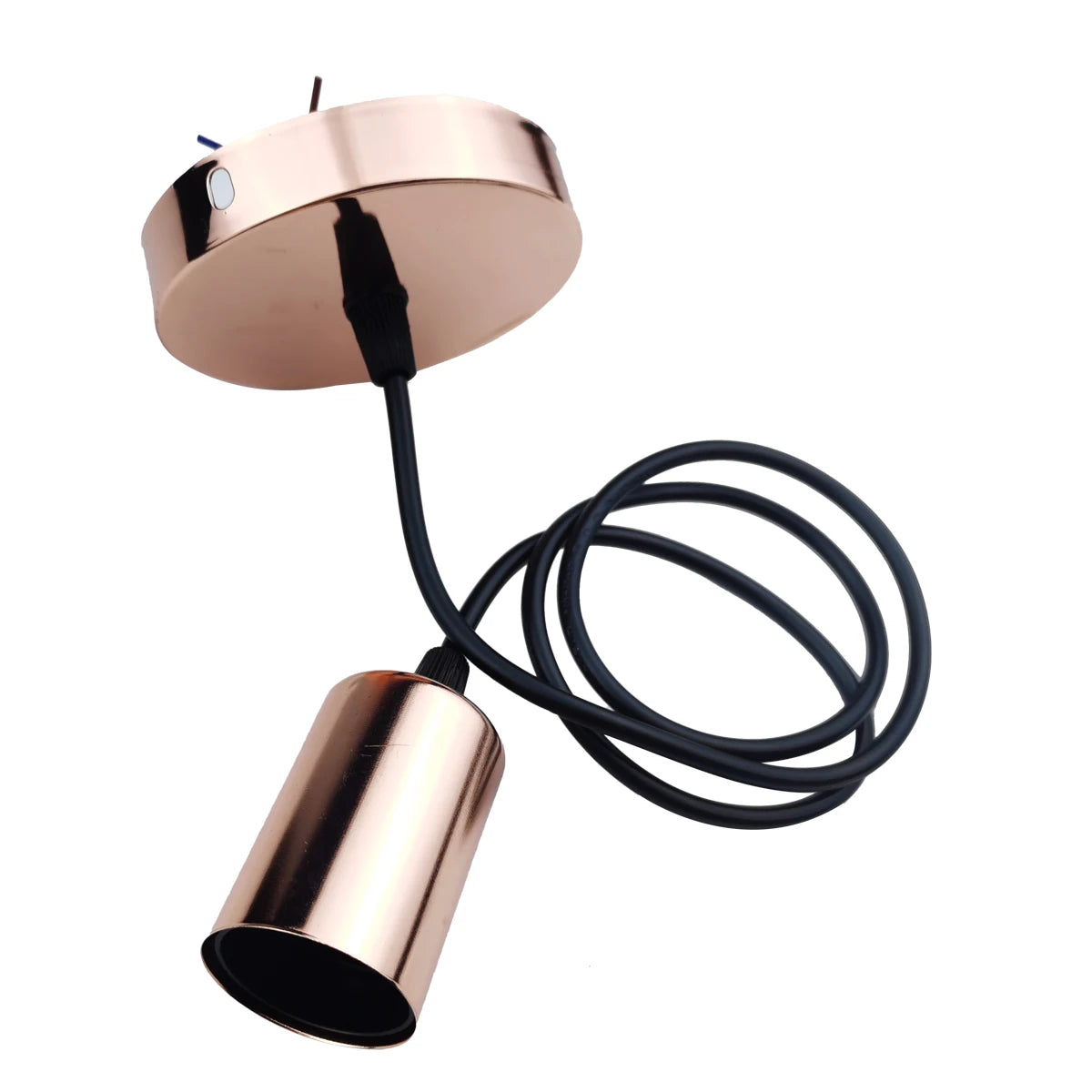 Factory Outlet Modern Simplicity Ceiling Pendant Light Rose Gold 10cm Cup 1m Electric Wire and E27 Socket Holder