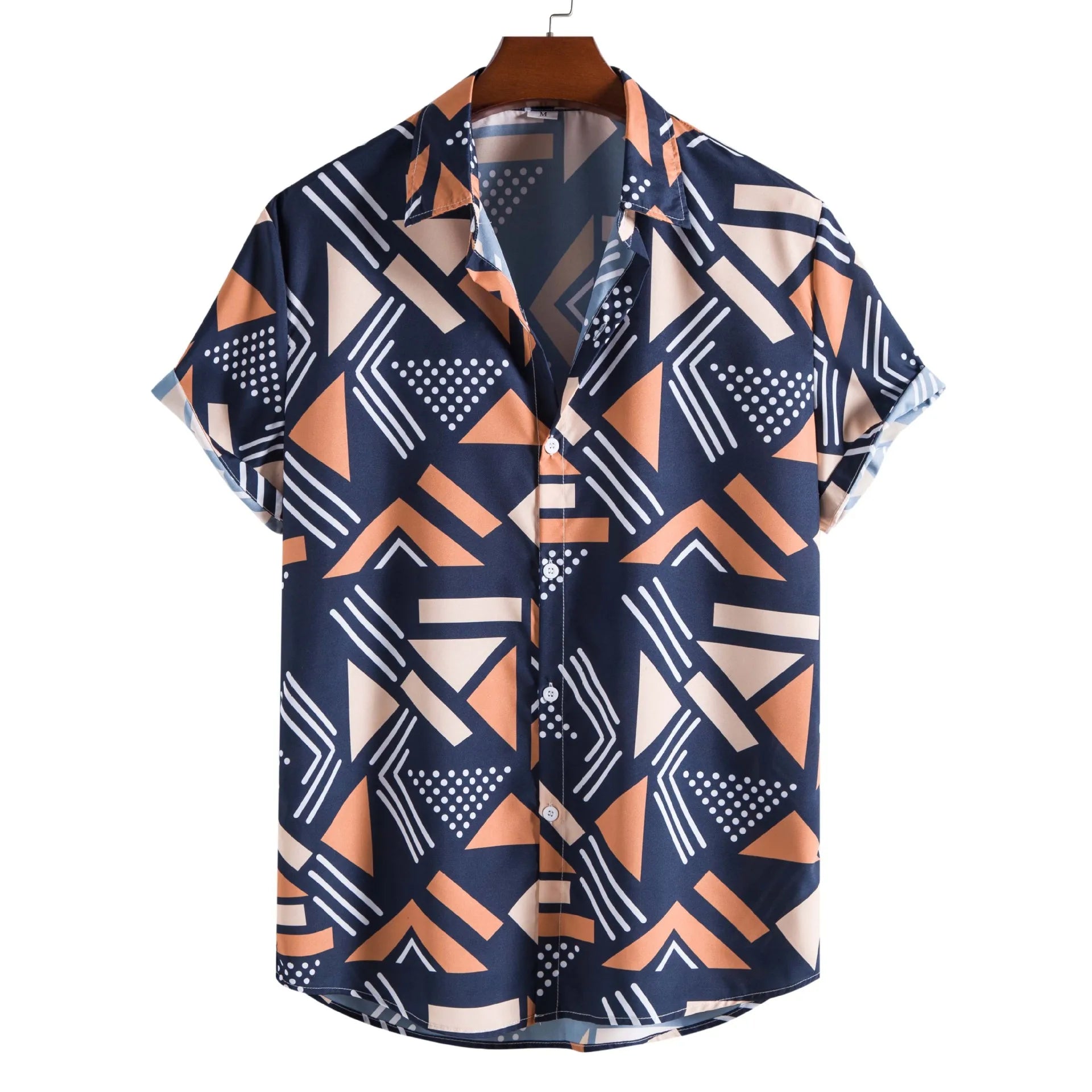 Men Hawaiian Shirt Short Sleeve Floral Print Mens Dress Formal Shirts Men Casual Tops Shirt