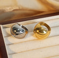 2023 Fashion 18K Gold Silver Thick Rings Jewelry 316L Stainless Steel Non Tarnish Statement Chunky Chic Bold Dome Ring Women