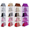 New Design Home Storage 4 Shelf Hanging Mesh Bag Closet Organizer Dust Cover Bag Organizer