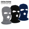 Wholesale Custom Designer Printed Black Neon Balaclava Knitted Winter Ski Mask Three Holes Stylish Character Cover Face Party