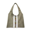 Customized Logo Printed Cotton Shopping Tote Bags Chic Style Reusable Canvas Bag with Long Handle Leopard Pattern