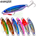 NEWMAJOR 10-50g Artificial Blade Metal Sinking Spinner Cast Jig Spoon Vibration Bait for Bass Pike Perch Fishing for Streaming