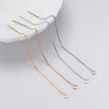 Wholesale 925 Sterling Silver Box Chain Ear Line with Closed Ring Diy 18k Gold Earrings Findings