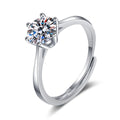 Shining Moissanite Engagement Rings 925 Sterling Silver Rings Women Jewelry Moissanite Statement Ring