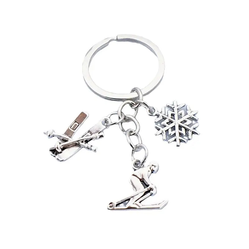 Fashion Skier Winter  Keychain Pendant Sports Keychain Ski Resort Gift Accessories Wholesale