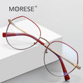 MORESE 3092 Bluelight Randlos Progressive Metal Optical Frames Stylish Computer Glasses