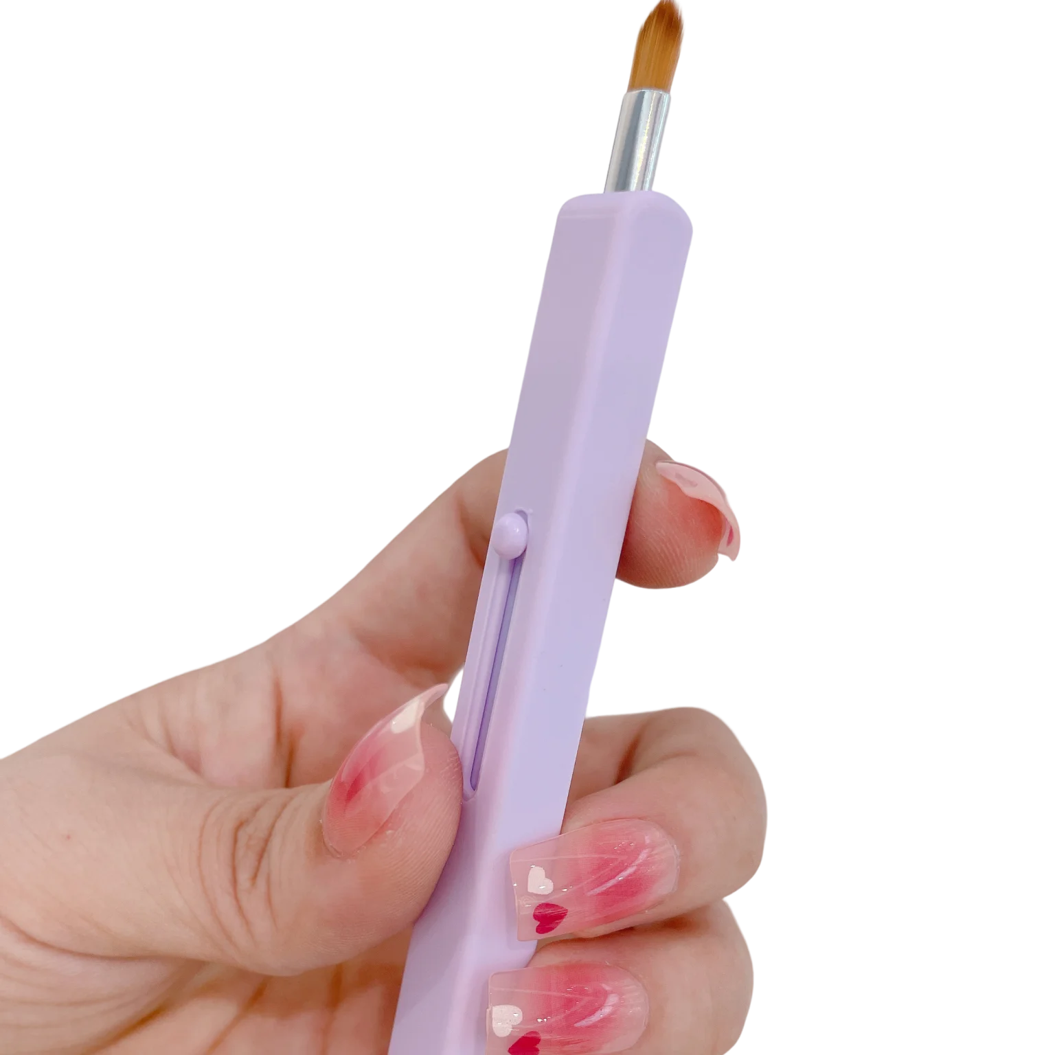 Exquisite Makeup Brush Lip Retractable Lipstick Brush with Storage Dust-proof Makeup Brush