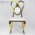 Wholesale Price love Design Pu Leather Cushion Dining Stainless Steel Chair for Events