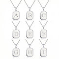 Letter Pendant Necklace Custom Initial Silver Alphabet A-Z Women Men Personalized Jewelry Chain Gift Daily Wear