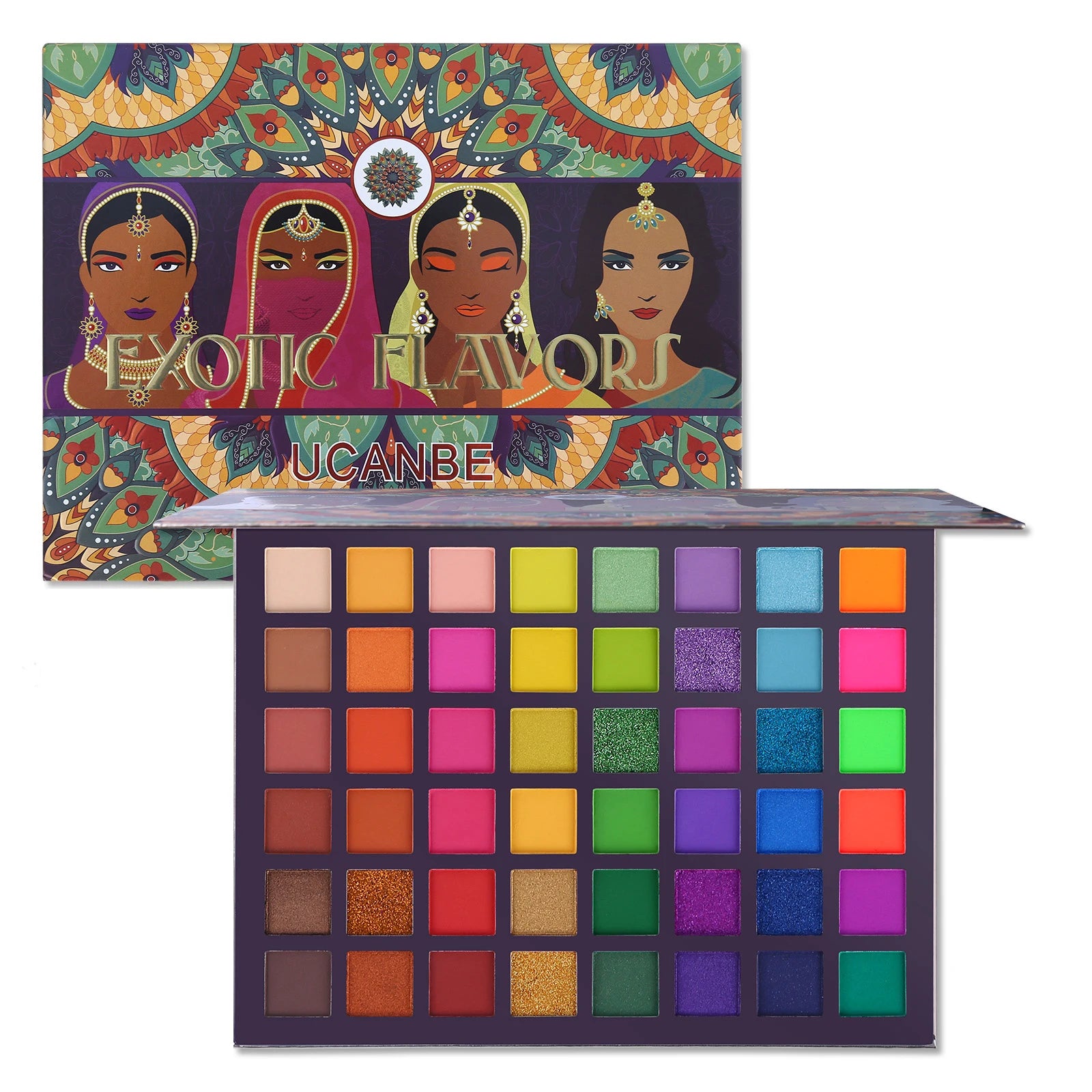 UCANBE Flavors 48-color Murphy Eyeshadow Pearlescent Earth Color Lasting Waterproof High Pigment Vegan Eyeshadow Palette